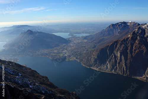 Vista sul Lago di Lecco ( Italy) dal Belvedere del Pian dei Resinelli 