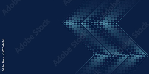 Dynamic luminous blue line composition with layered rounded squares, suitable for corporate technology flyers and digital branding.