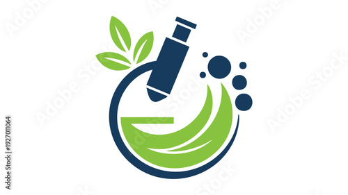 Scientific flask with green plant elements symbolizing natural and lab-based research.