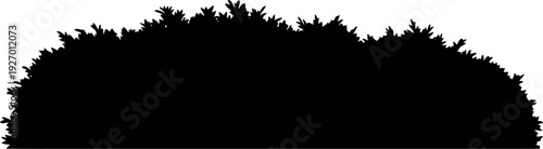 Black bearskin hat silhouette isolated on white background for ceremonial and military design