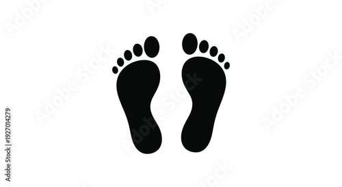 A stark depiction of two human footprints against a white background a bold silhouette high quality professional detailed
