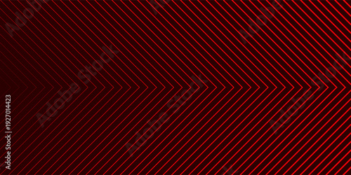 Red arrows background. Abstract triangle gradient wallpaper. Repeated arrow stripes backdrop for flyer, banner,