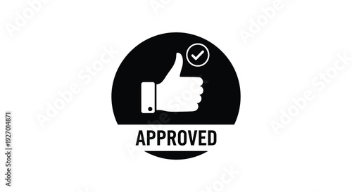 A black circular badge features a white thumb up and checkmark with the word approved silhouette high quality