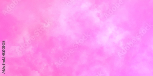 Natural sky beautiful pink and white texture background. Creative and painted cloudy sky pink watercolor background. Gradient color splashing on textured paper. 