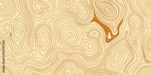 Close up of light brown wood grain with flowing organic patterns