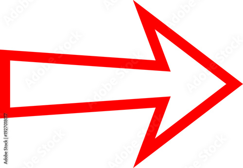 A bold red arrow with a sharp point indicates direction to the right against a stark black background, symbolizing progress and forward movement