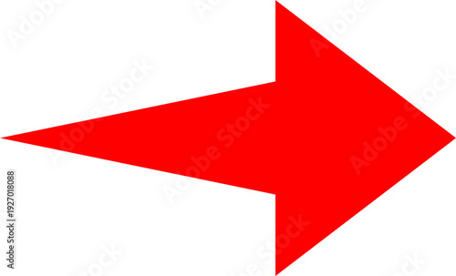 A bold red arrow shape is depicted against a stark black background, indicating direction and movement forward