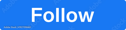 A simple blue button with the word Follow in white text, commonly used for social media engagement