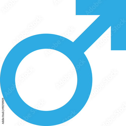 A simple, clean graphic representation of the male gender symbol, often used in biology and social contexts