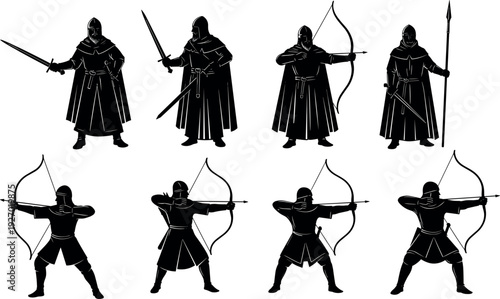 Microbiology bacteria icon set, virus and germ silhouettes, scientific laboratory research elements, microscopic organism cells, medical healthcare biology symbols, vector illustration.