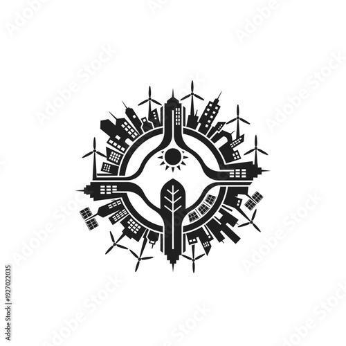 Eco City Circular Design: Renewable Energy, Green Technology, Urban Sustainability