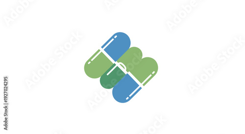 Four Pills Arranged in Square Shape.