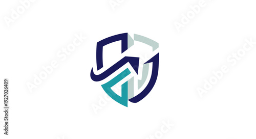 Stylized Abstract Logo Design Element.