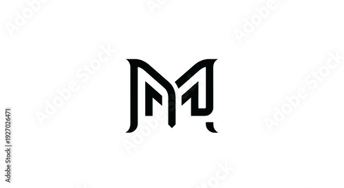 Stylized Monogram Letter M Logo Design.