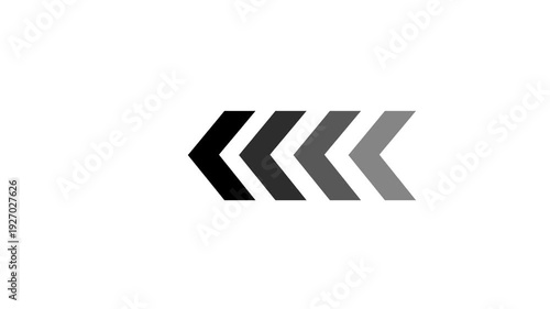 Arrow loading icon concept animation, arrows left concept, arrow looping animation left direction concept, arrow loading icon animation.4k video