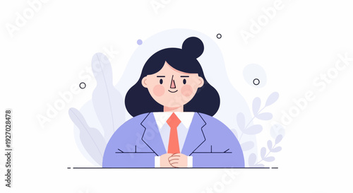 Professional woman in a suit, poised and ready