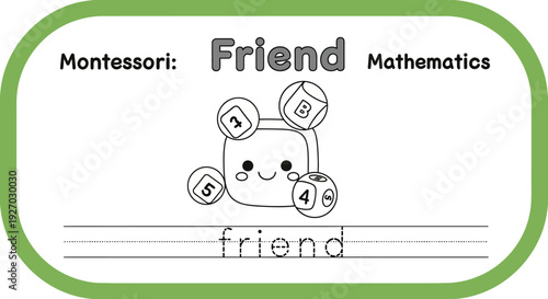 Friend mathematics education worksheet for kids