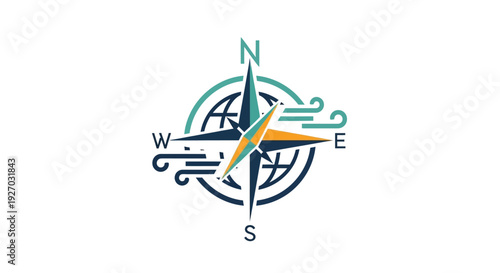 Compass Navigation Tool with Cardinal Directions.