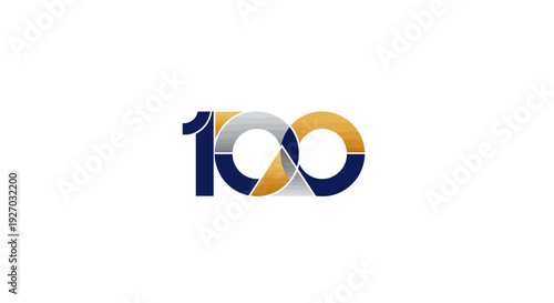 Stylized 100 Logo Design Element.