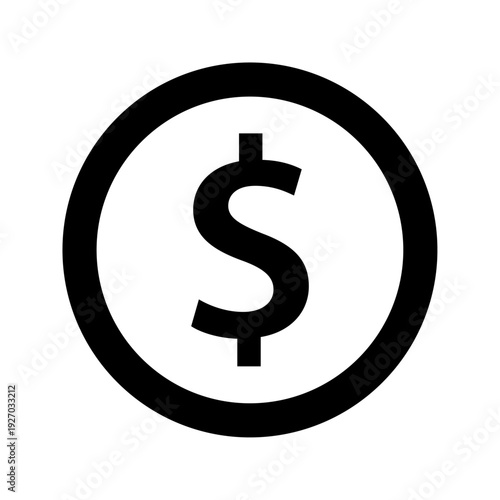 Dollar currency coin icon