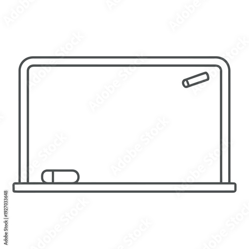 Clean outline of a blackboard with chalk