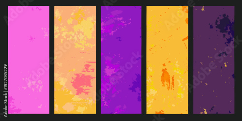 Abstract vertical color blocks with textured grainy and vibrant hues