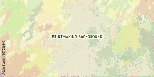 Abstract pastel background with a textured mottled printmaking effect