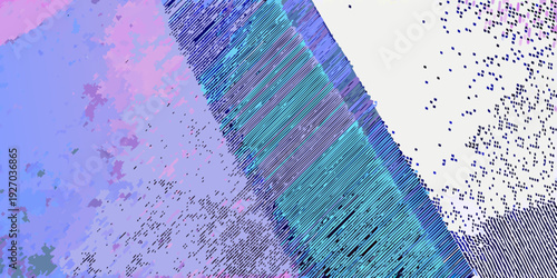 Abstract digital art with a textured teal and purple color scheme