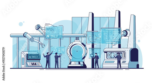 Modern Scientific Research Laboratory with Advanced Technology.