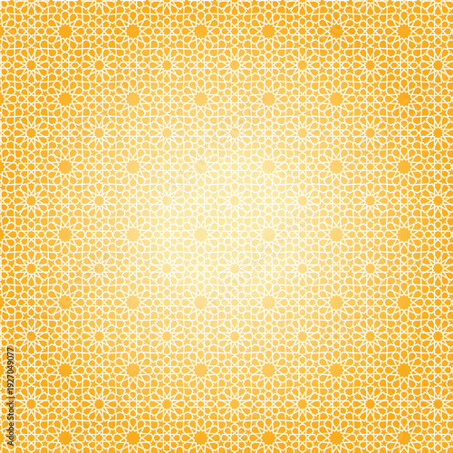 Seamless honeycomb vector pattern featuring a yellow gold macro texture for wallpaper, textile fabric, and bee inspired food design illustration