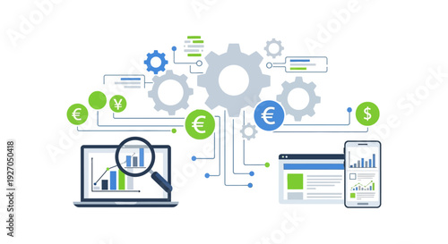 Financial Data Management System: Business Process Automation, Analysis, Optimization, and Global Currency Flow on Digital Devices