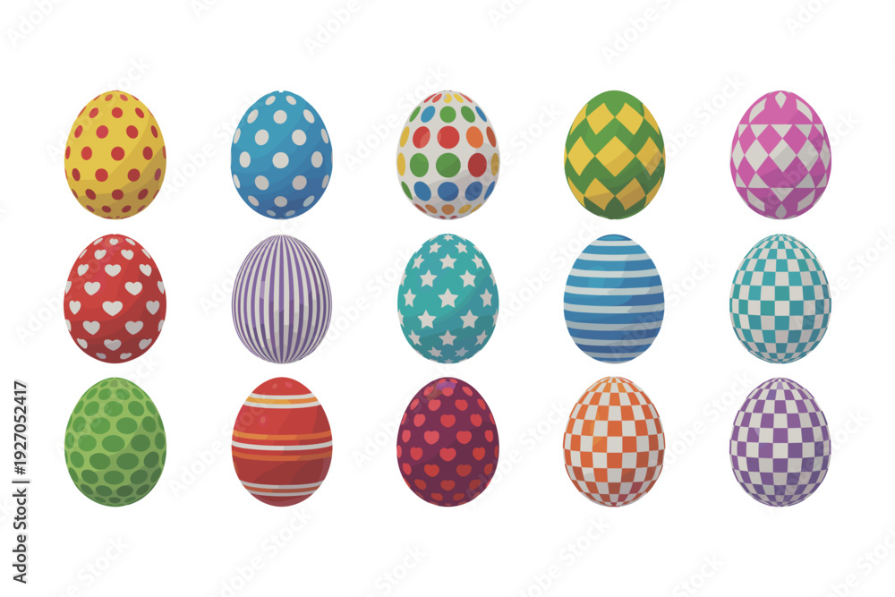 Obraz premium Colorful Easter Egg Pattern Illustration