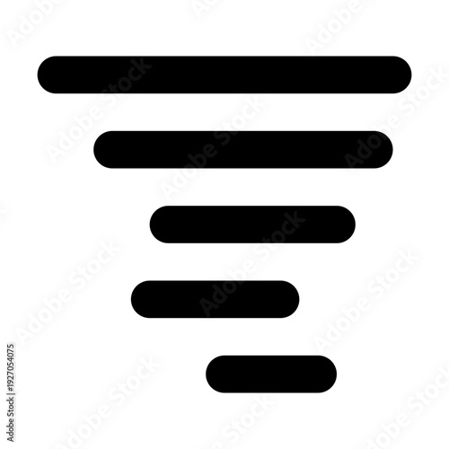 Illustration of descending text lines, representing concepts of order, organization, and visual hierarchy