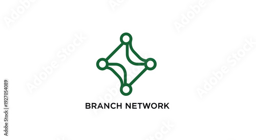 Abstract green network connection concept with nodes and lines