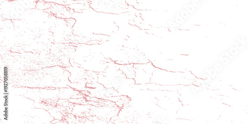 A grunge red and white paint splash design featuring a cracked stone wall texture with aged concrete details and a rough paper pattern backdrop
