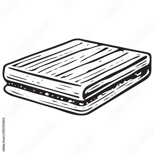 Electric Heating Pad Vector Icon Black Line Art Heating Appliance