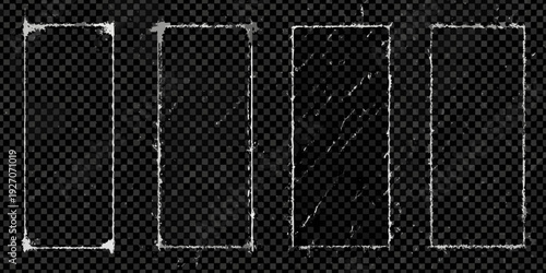 Four rectangular shapes with textured surfaces on a dark background