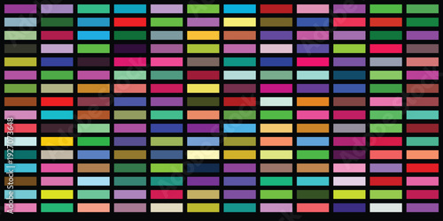 Abstract digital composition, vibrant color rectangles arranged in strict grid, versatile background for creative graphic design and decoration