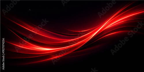 Red abstract wave background featuring fluid motion lines and a vibrant light texture for a modern energy design wallpaper