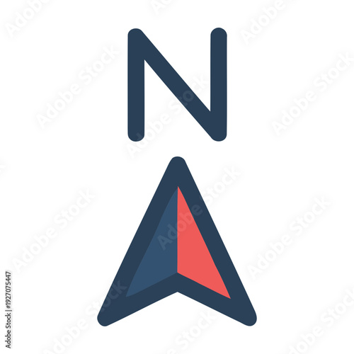 Flat Icon Navigation Symbol Pin Route Location