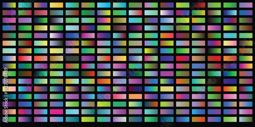 Abstract visual art displaying a grid of numerous rectangular shapes, each filled with a unique and expressive color gradient transitioning through a spectrum of tones