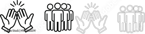 A group of people icons with various actions and interactions online