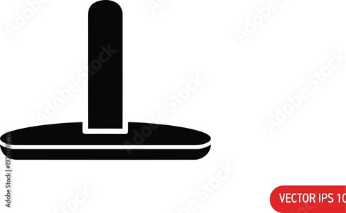 Black vector icon of a turntable on a vector illustration