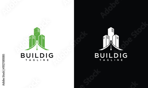 Building City Logo Design Modern Urban Skyscraper Icon Real Estate  Construction Company.