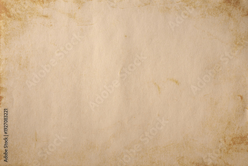 Old worn out paper with brown stains