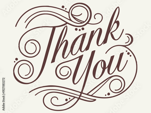 Thank You Lettering Design PNG SVG | Modern Calligraphy Typography for Print & Digital Use