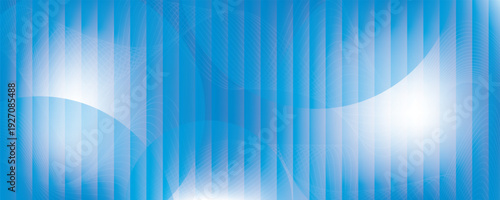 Abstract blue gradient background with shining lines waves. Minimalist background for banner, poster, cover, brochure, flyer, website