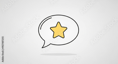 Star in a Speech Bubble Icon.