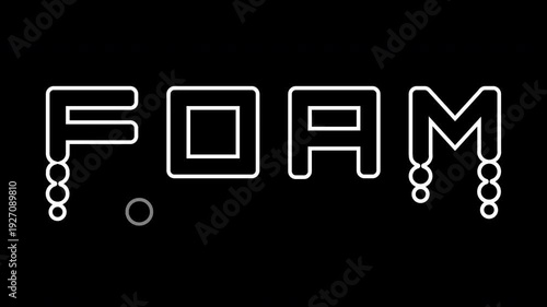 Animated video showing the word 