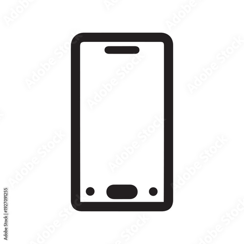 Smartphone outline vector icon isolated on transparent background, Smartphone outline logo design
